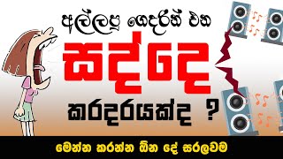 ලොකු පොඩි කාගෙ උනත් සද්දෙ අඩු කරන නියම ක්‍රමය මෙන්න