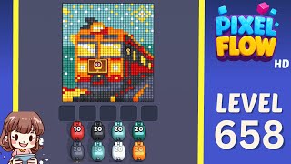 Pixel Flow Level 658 Solution Walkthrough