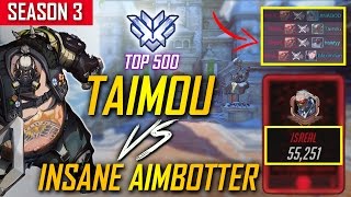 Overwatch ►EnVyUs TAIMOU vs Aimbot Cheater (55K Damage)  [Season 3 TOP 500]