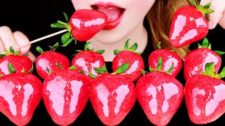ASMR CANDIED FRUIT STRAWBERRY TANGHULU 딸기 탕후루 먹방 EATING SOUNDS MUKBANG 咀嚼音