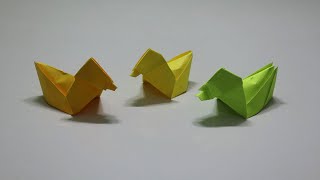 Paper duck making easy - how to make 3d duck with paper - 3d duck origami