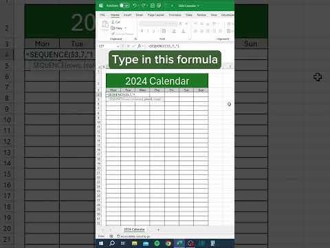 Create a 2024 Calendar in Excel: Easy Step-by-Step Tutorial