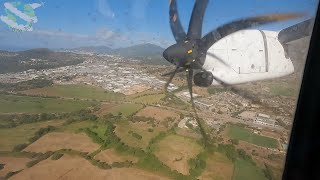 Air Corsica ATR 72-600 Summer Morning Landing at Ajaccio Runway 20 from Nice