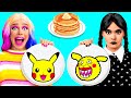 Tantangan Seni Pancake dengan Wednesday Addams | Tantangan Gila oleh BaRaDa