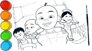Upin & Ipin dan kawan-kawan Lomba Agustusan Terbaru 2022 | menggambar dan mewarnai kreatif anak