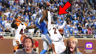 CALVIN CAUGHT ON 3 DEFENDERS!! Ki & Jdot Reacts to Calvin Johnson - MegaTron