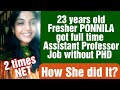 How to get Job as Assistant Professor after NET Qualifying | How to get Job without PHD