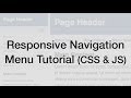 Responsive Web Design Navigation Menu Tutorial