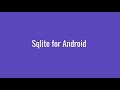 Sqlite Database for Android upto Cursor