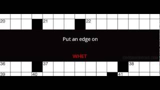 Put an edge on Crossword Clue Solution