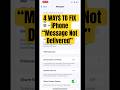 4 ways to Fix iPhone message Not Delivered!