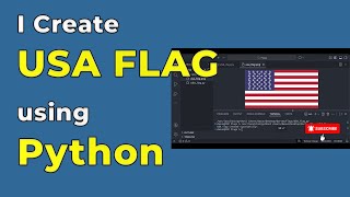 I create USA FLAG in 2 Mins using Python and PIL/PILLOW libraries.