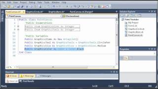 Visual Basic Tutorial - 171 - Paint Part 4 Building PaintCanvas