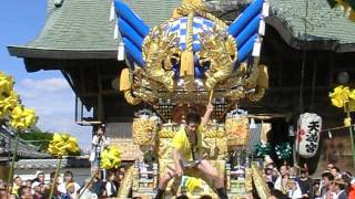 曽根天満宮　宵宮　伊保西部　随身門前　屋台差し上げ　その１