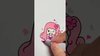 핑크핑크~ 예뿍이 그리기 How To Draw Yeppug 짧은동영상 #shorts