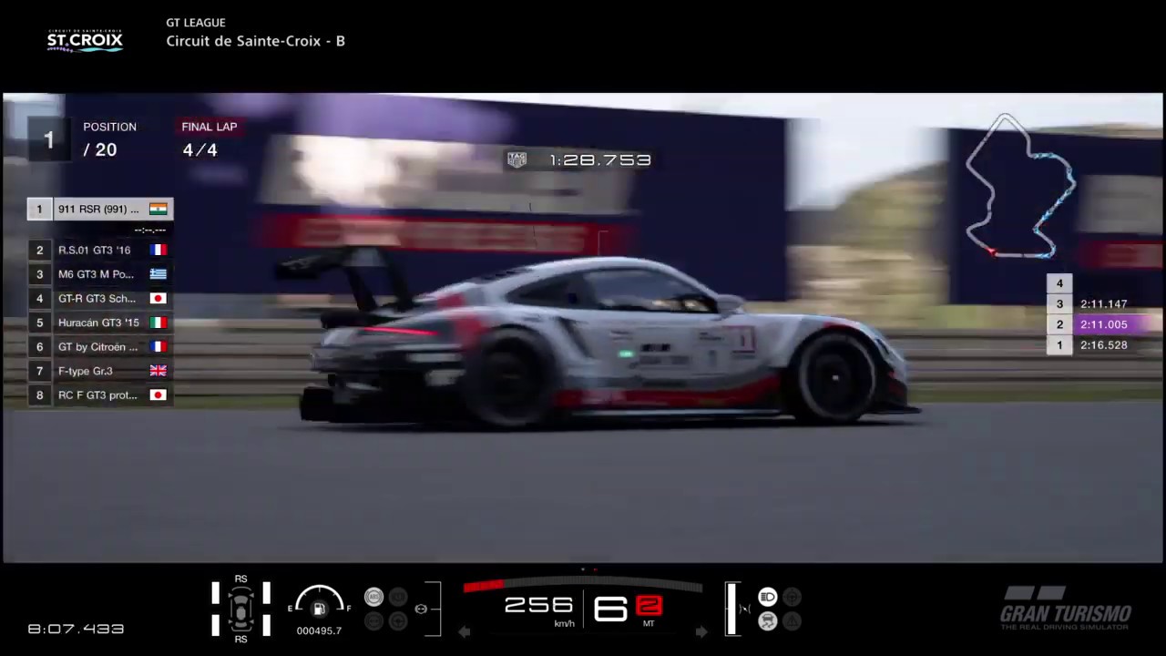 GRAN TURISMO SPORT Circuit De Sainte Croix - B Broadcast - YouTube