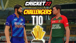 Challengers T10 Cup 🏆 - India 🇮🇳 Vs Bangladesh 🇧🇩 Quarter Final Match - Cricket 22 Gameplay