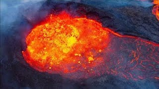 ICELAND VOLCANO ERUPTION - RELAXING FLYOVER - CINEMATIC AERIAL VIEW 2021