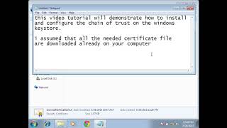 Installing certificate chain on the Windows Keystore