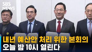 오늘 밤 10시, 내년도 예산안 처리 위한 본회의 열려 / SBS