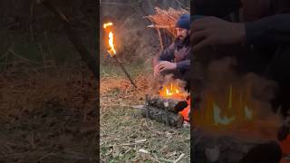 how to finish off the light at night | Touch #bushcraft #survival #shelter #survivalskills #torch