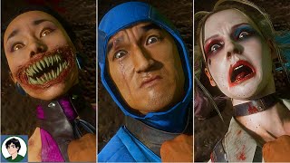 MK 11 All Characters Skins Reactions To Rambo Mission Accomplished Victory Pose Mortal Kombat 11