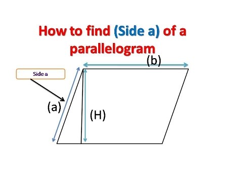How to find (a) side of a parallelogram How to find (a) side of a parallelogram