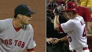 BOS@STL: Miller draws a four-pitch walk against Kelly