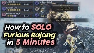 How to SOLO Furious Rajang in ~ 5 Minutes or Less | MHW Iceborne