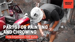 Modifying a K-Bajaj KB4s into a road legal scrambler | Day 6 | Paint and chrome