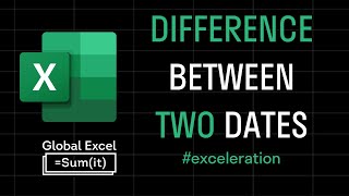 Find the difference between two dates in Excel with DATEDIF