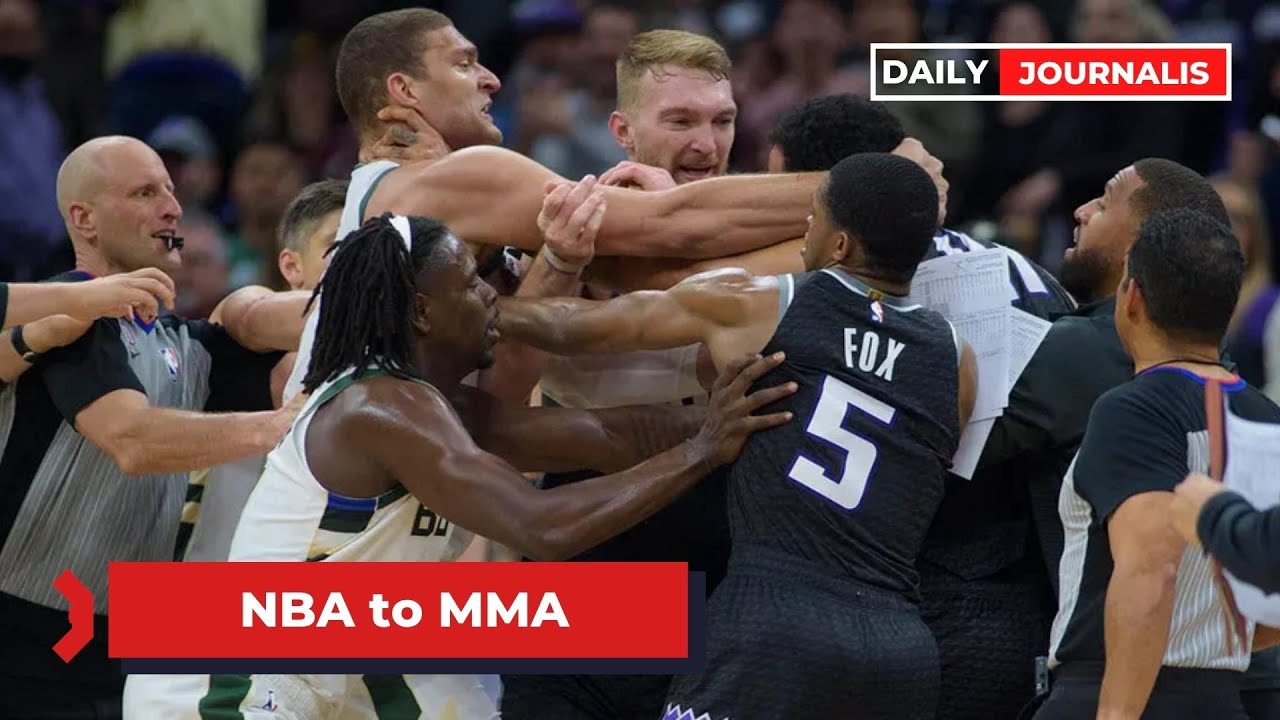 Bucks' Brook Lopez, Kings' Trey Lyles Get Into Wrestling Match At End ...