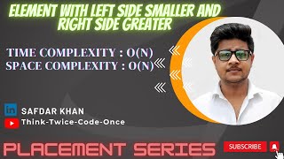 ElementWithLeftSideSmallerAndRightSideGreater|Array|GFG|placementPreparationSeries|FullExpl.WithCode