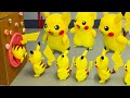 Pikachu Stop Motion A Giant Box Appears All Pikachu are Sucked into a Black Hole