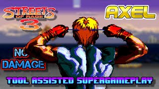 TAS Streets of Rage 3 (Bare Knuckle III) Axel Hard No Damage