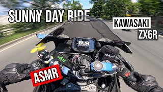 SUNNY DAY RIDE │ POV ENGINE SOUND │ Kawasaki ZX6R │ SC Project Slip-On │ Motorcycle ASMR [4K]