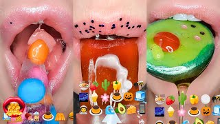 20 Minutes Satisfying ASMR Eating Emoji Food Challenge Compilation Mukbang 먹방