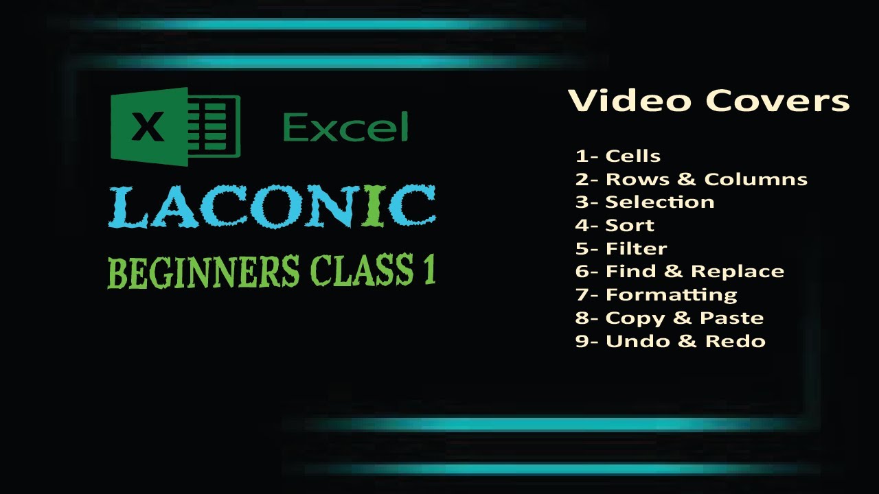 Ms Excel Beginners 1 Youtube