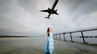 Strobist video: Portraits at the airport BTS /沖縄の那覇空港で ポートレートストロボ使用 飛行機バック