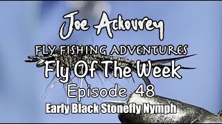 Ep. 48, How to Tie a Early Black Stonefly Nymph, Joe Ackourey's Fly Tying Lessons