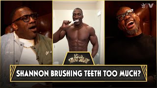 Shannon Sharpe Brushing $130K Veneers 10x A Day Gets Hilarious Reaction From Kirk Franklin