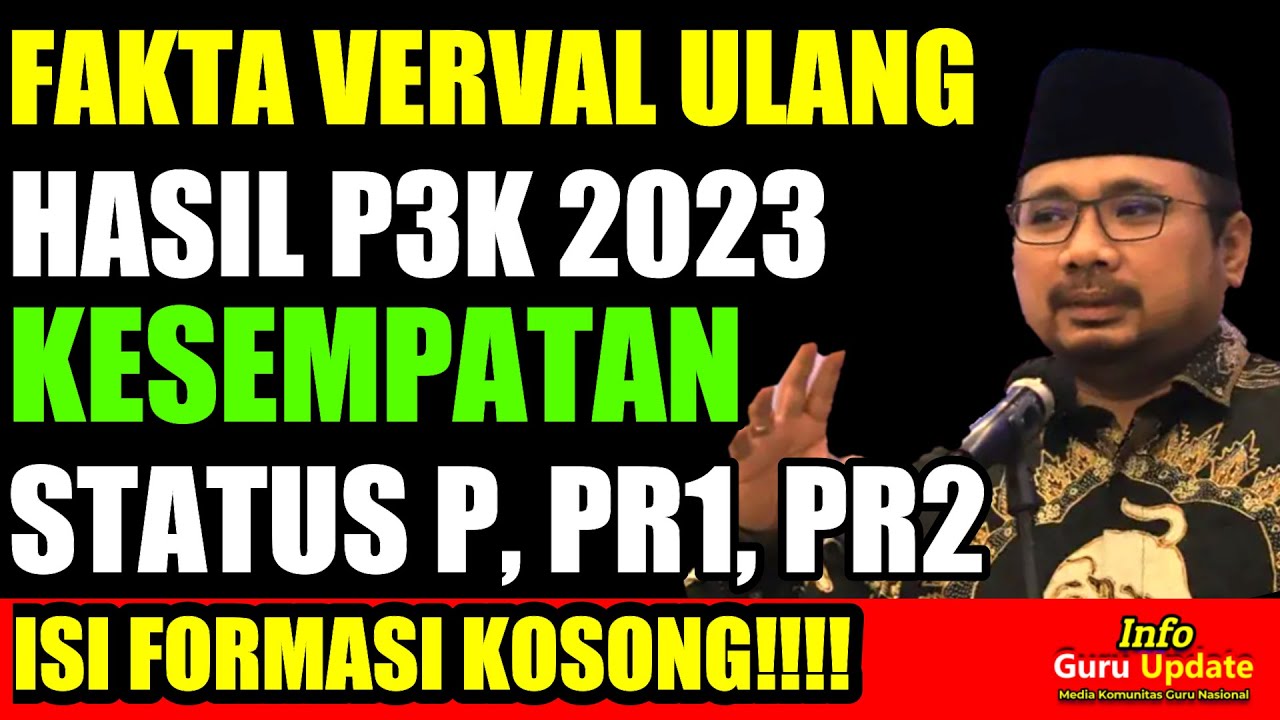 KABAR GEMBIRA BAGI PESERTA TAK LULUS P3K KEMENAG 2023 - YouTube