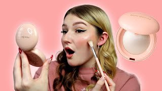 NEW Rare Beauty Positive Light Silky Touch Highlighter \u0026 Brush Review and First Impressions!