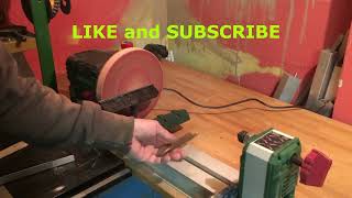 DIY Disc sander attachment for Parkside wood Lathe from Lidl, works on other wood lathes as well