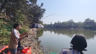 একের পর এক মাছের টানে আমরা হাপাই গেলাম। বরশি দিয়ে মাছ ধরা। Fishing Vlog