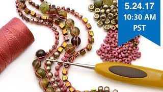 FB Live beadshop.com Bits \u0026 Pieces bead crochet with Kate and Emily!