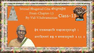 Bhagavad Gita Chapter 13 with Shankara Bhashya-Vid.V.Subramanian