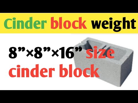 How much does a 8 x 16 concrete block weigh?