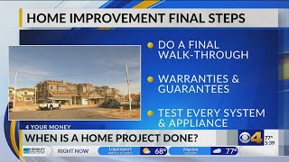 Is That Home Improvement Project Really Done