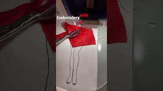 How to applique with embroidery machine | Janome 550e | Pinup design